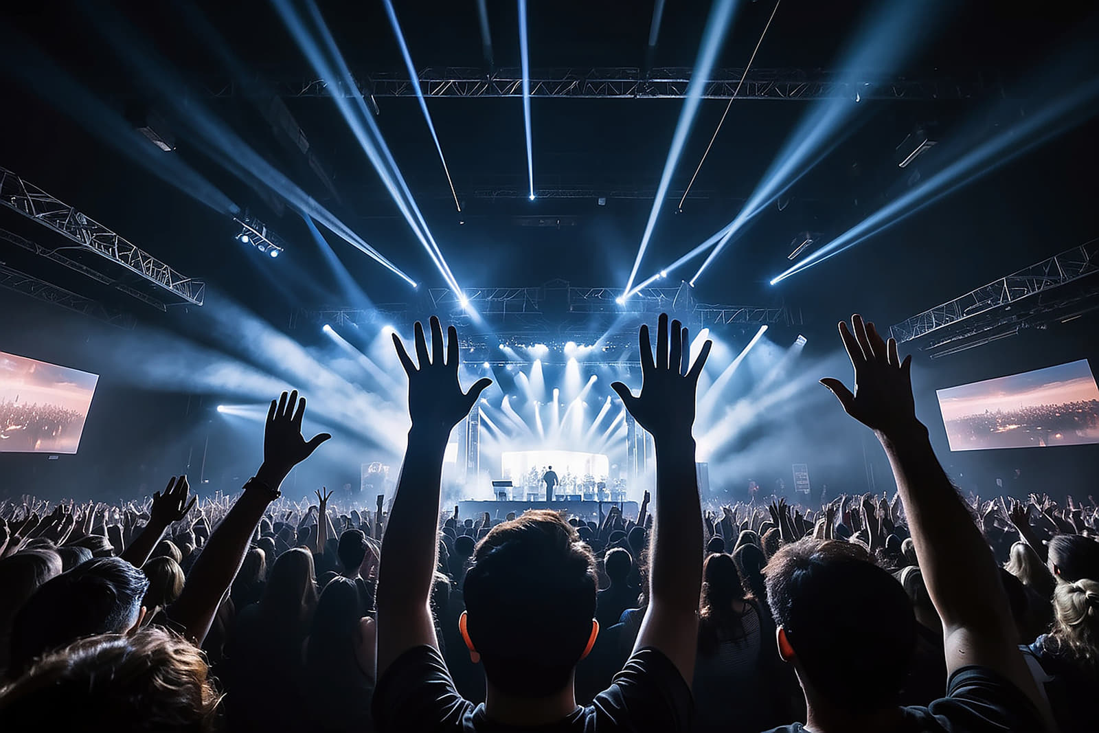 crowd-people-with-hands-up-air-with-lights